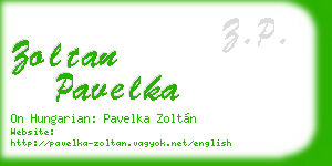 zoltan pavelka business card